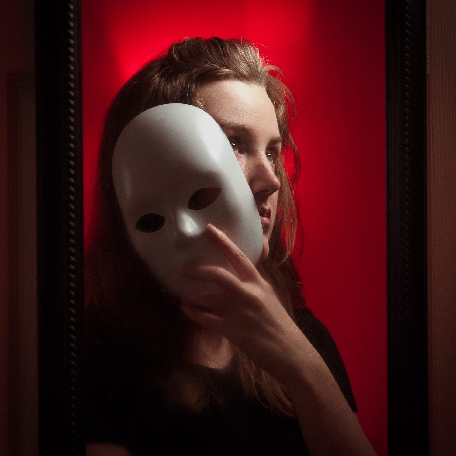 Jaden Money portrait holding a white mask